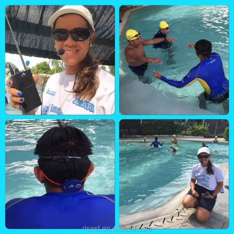 Aquatalk Headset with Walkie Talkie for Swimmer and Coach Training - ANKUX.COM