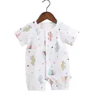 Colortex 100% cotton muslin knitted lace-up newborn baby clothes baby romper baby sleepsuit