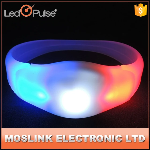 Christmas Halloween Party Decoration Programmed Sound And Motion Activated Led Bracelets