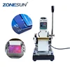 ZONESUN Good Quality 220V/110V ID PVC Cards Manual Hot Foil Stamping Machine Card Tipper Embossing Machine