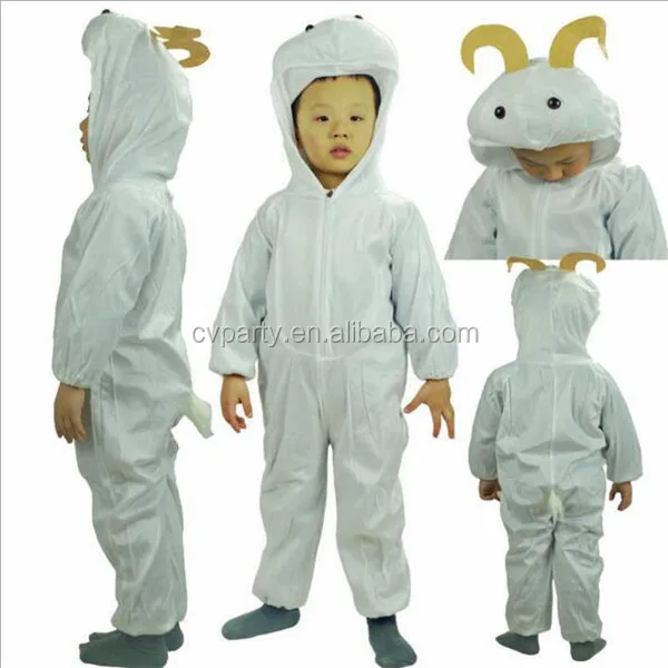 Kinder Weiße Ziege Kostüm Ziege Maskottchen Kostüm