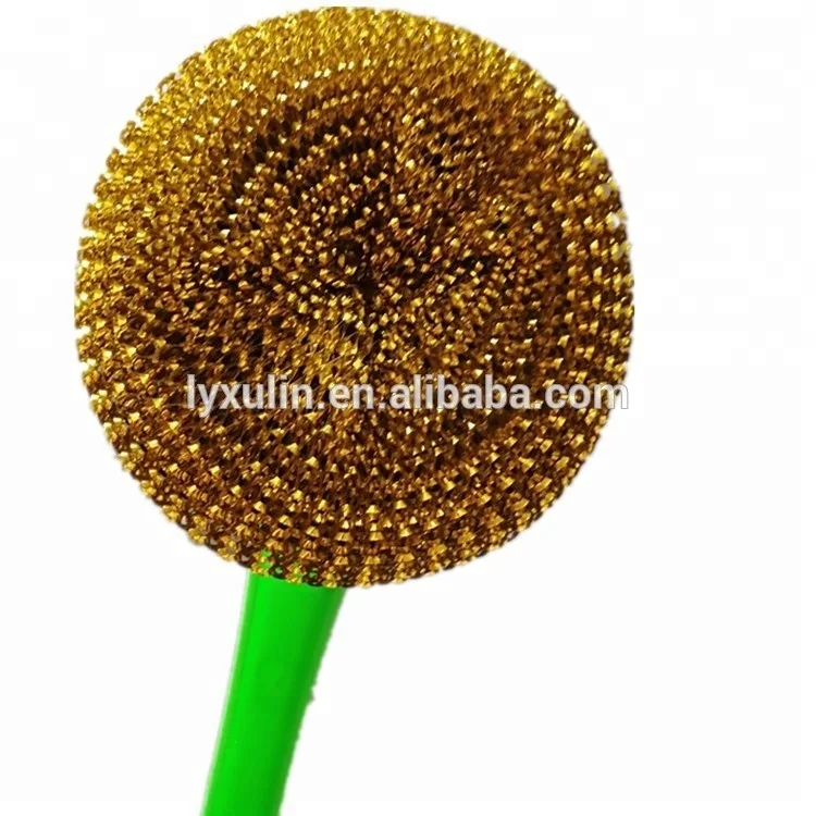 plastic handle steel wire kitchen dish bowl cleaning ball brush