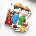 costom resin design country souvenir vietnam fridge magnet