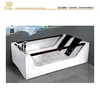 High capacity double outdoor masssage whirlpool jacuzzi bathtub with oak handle