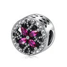 Wholesale 925 Sterling Silver Cubic Zircon Summer Flower plata state metal charms