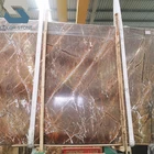 Indian polished rain forest brown marble slabs for book match background wall decoration