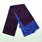 custom printing red paisley silk scarf pocket square sets SET0038