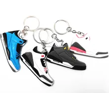 mini jordan shoe plastic keychains/3d sneaker shoe keychains
