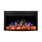Heater Insert Insertinsert Electric Fireplace Insert Heater 26" Curved Pane Antiquel Decor Flame Electric Fireplace Heater Insert