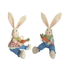 Commercial spring doll burlap bunny toy decor Easter Party Decorations