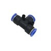 Chinese trading company pneumatic pe t shape 3 way tee connector 8mm air hose fittings types