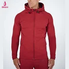 65% cotton 35% polyester slim fit performance hoodie sports pullover custom gym hoodie