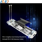 Graphics Card GPU Vertical Kickstand Bracket & Magnetic Standoff with 20cm PCI-E PCIe 3.0 X16 Extension Riser Cable