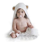 Soft baby bamboo hooded bath towel,organic and hypoallergenic,keeps baby dry and warm