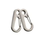 Small light and strong titanium keyring clip key chain carabiner D shape titanium Keychain carabiner