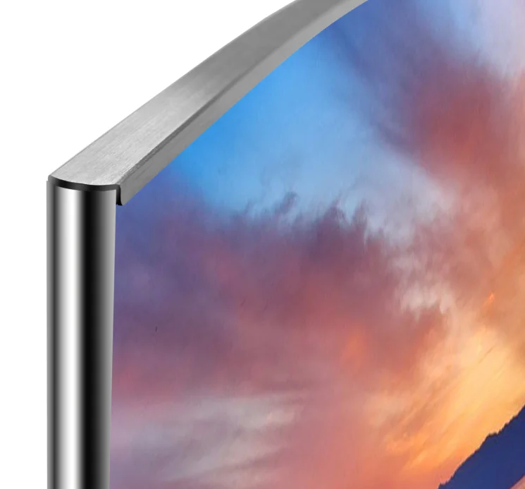 led tv 2017 screen 55inch UHD OEM TV Curved Alunium Narrow bezel Cabinet Original BOE Panel