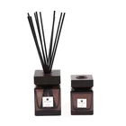 Hot excellent quality home room scented fragrance aroma reed diffuser in glass jar luxury box