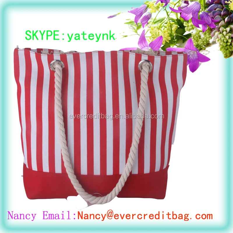 Cheap Stripe Beach Bag without MOQ Require