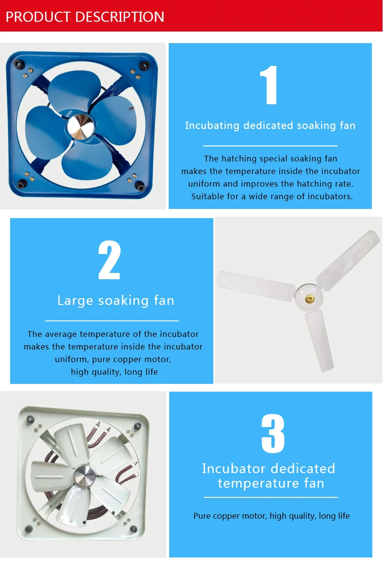 Exhaust Ventilating Circulating Fan, 220V, Metal - detail 4