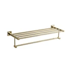 Decorative Bathroom Towel Racks Bathroom Accessory Chrome Wall Mounted Brass Towel Shelf