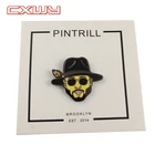 Custom metal enamel lapel badge pin with paper card