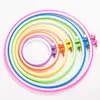 9.5-27.5cm 6pcs/set Practical Embroidery Hoops Frame Set Rainbow Embroidery Hoop Rings for DIY Cross Stitch Needle Craft Tools