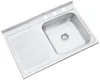 Hot selling 201 SS italian kitchen sink with single drain board