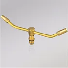 Two fork 360 degree autorotation garden irrigation brass sprinkler cooling down atomization brass spray nozzles two nozzles