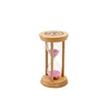 Transparent Sand Hourglass Timer Sandglass Timer With Wooden Holder Home Decor.