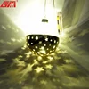 Half pattern gold hanging christmas glass ball with led light chain