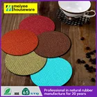Customized cheap natural rubber beer drink felt linen coaster
