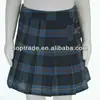 China wholesale knee length cotton school uniform plaid skirts