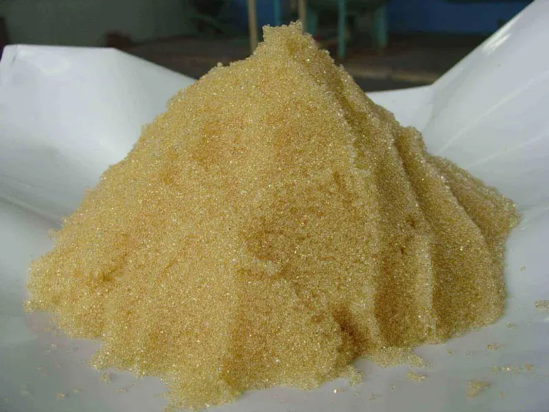 Strong acid cation ion exchange resin