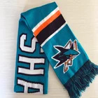 cheap wholesale custom soccer double ply jacquard knit acrylic mens scarf