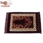 2017 hot sale super soft embossed muslim prayer mat/Islam prayer mat