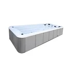 Sunrans 4 people outdoor whirlpool portable used swim spa inflatable swimming endless pool