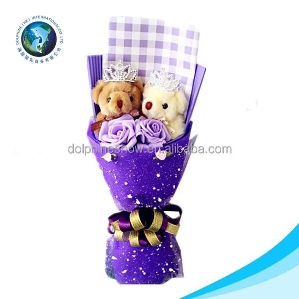 2015 new style single valentine day gift stuffed teddy bear