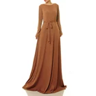 Custom Islamic Clothing Womens Long Sleeve Plus Size Maxi Dress