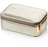Metal PU leather cosmetic case make up box