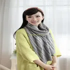 grey adult knitted acrylic acrylic scarf manufacturers