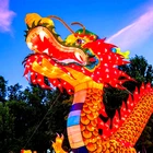 High Quality Artificial Chinese Silk Dragon Lantern For Theme Park