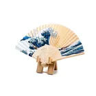 Natural Bamboo 2 Ways Folding hand Fan Stand Wall Mount Bamboo Display Stand for Folding Fan
