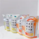 custom printed liquid stand up pouch with spout / juice liquid packing doypack