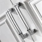 24K Real Gold or Chrome Czech Crystal Drawer Cabinet Knobs Wardrobe Door Handle Furniture Knobs Pull Handles