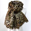 America and Europe pop winter design cotton leopard scarf