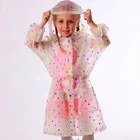 Transparent Raincoat Jacket PVC EVA TPU For Kids Waterproof Raincoat For Children Pocket Raincoat