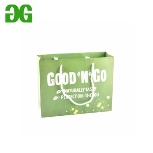 custom printed brown kraft paper christmas gift bag with hang