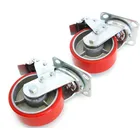 Solid Medium Duty PU Industrial Castors Wheels