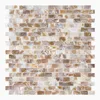 300mm*300mm multicolor indoor interior peel and stick backsplash pearl shell mosaic tiles light color floor tile