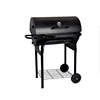 Black Removable Garden Barrel BBQ Charcoal Barbecue Grill